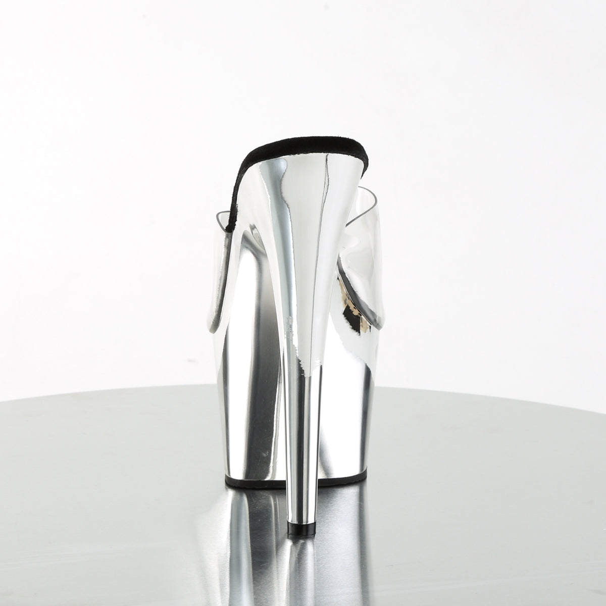 ADORE-701 Pleaser Silver Chrome 7 Inch Pole Dance Exotic Heels