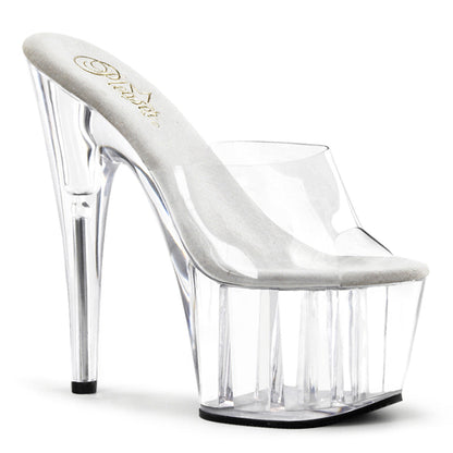 ADORE-701 Pleaser Clear 7 Inch Pole Dancing Exotic Heels Clear