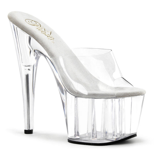 ADORE-701 Pleaser Clear 7 Inch Pole Dancing Exotic Heels