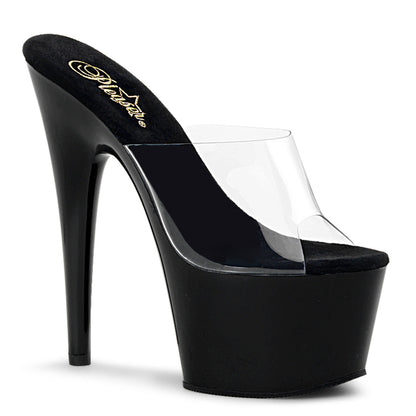 ADORE-701 Pleaser Clear Black 7 Inch Erotic Platform Platform Shoes