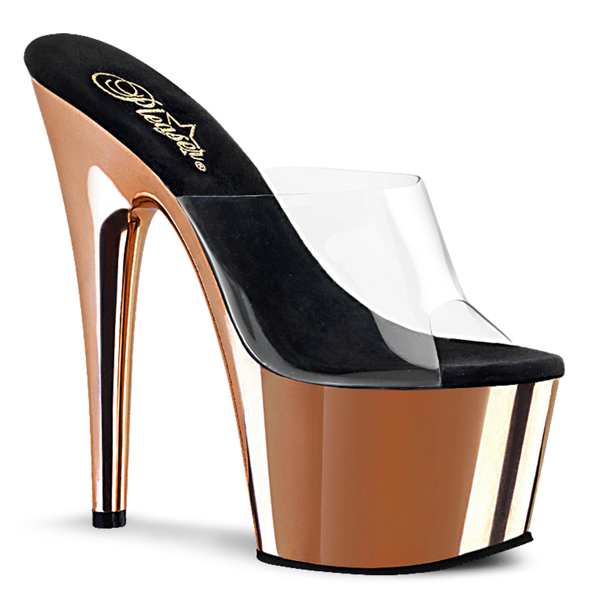 ADORE-701 Pleaser Rose Gold Chrome 7 Inch Dancers Exotic Heels