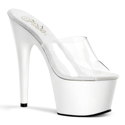 ADORE-701 Pleaser White 7 Inch Fetish Platform Exotic Heels