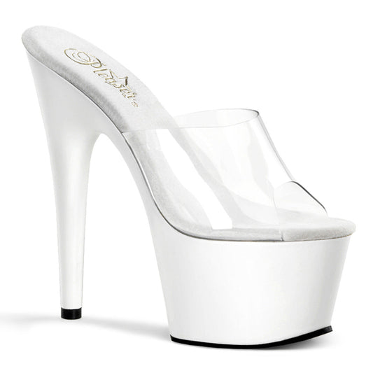 ADORE-701 Pleaser White 7 Inch Fetish Platform Exotic Heels