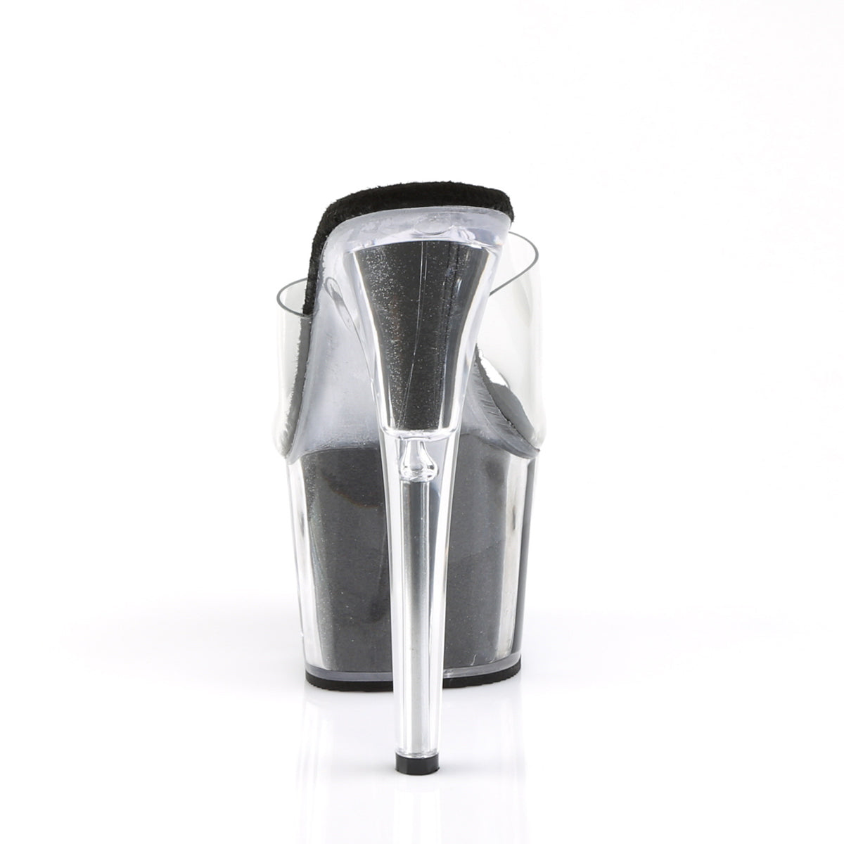 ADORE-701G Pleaser Black Glitter 7 Inch Pole Dance Exotic Heels