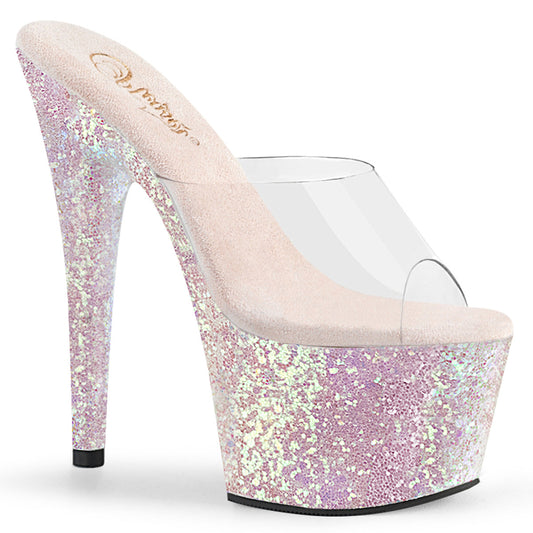 ADORE-701LG Pleaser Opal Glitter 7 Inch Pole Dancer Platform Shoes