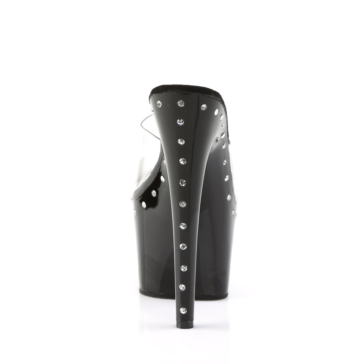 ADORE-701LS Pleaser Clear Black 7 Inch Exotic Dancing Platform Shoes
