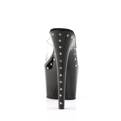 ADORE-701LS Pleaser Clear Black 7 Inch Exotic Dancing Platform Shoes