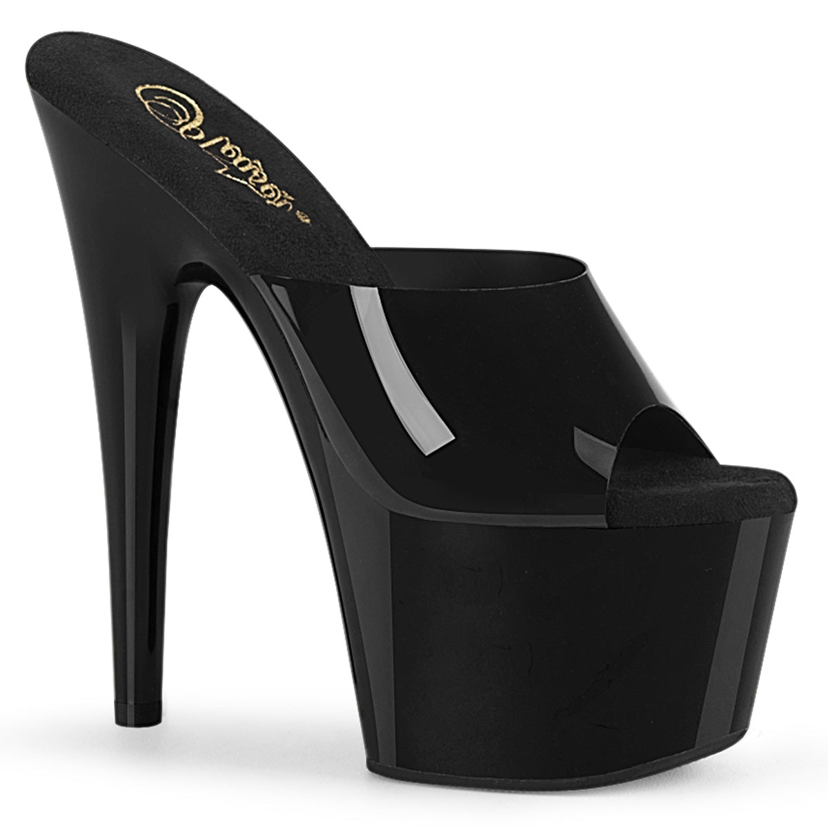 ADORE-701N Pleaser Black 7 Inch Pole Dancer Platform Shoes