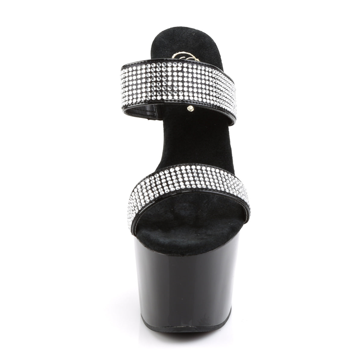 ADORE-702-2 Pleaser Black 7 Inch Lap Dance Platform Shoes