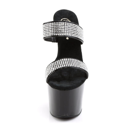 ADORE-702-2 Pleaser Black 7 Inch Lap Dance Platform Shoes