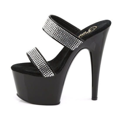 ADORE-702-2 Pleaser Black 7 Inch Lap Dance Platform Shoes