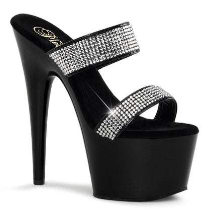 ADORE-702-2 Pleaser Black 7 Inch Lap Dance Platform Shoes