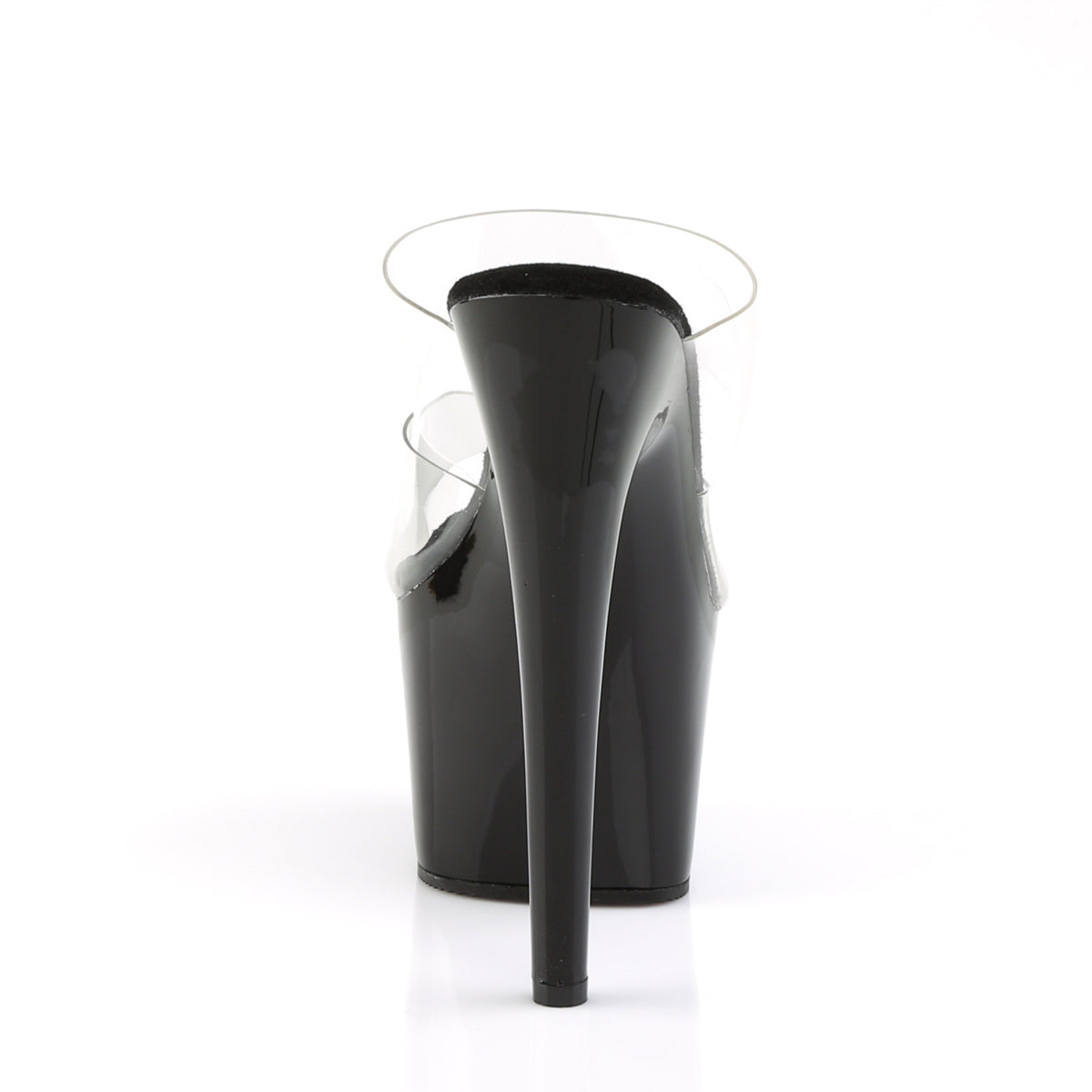 ADORE-702 Pleaser Clear Black 7 Inch Exotic Dance Platform Shoes