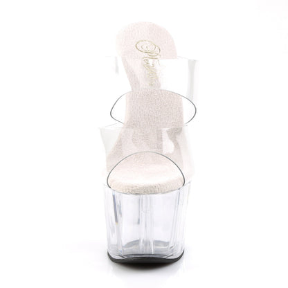 ADORE-702 Pleaser Clear 7 Inch Dancers Platform Shoes