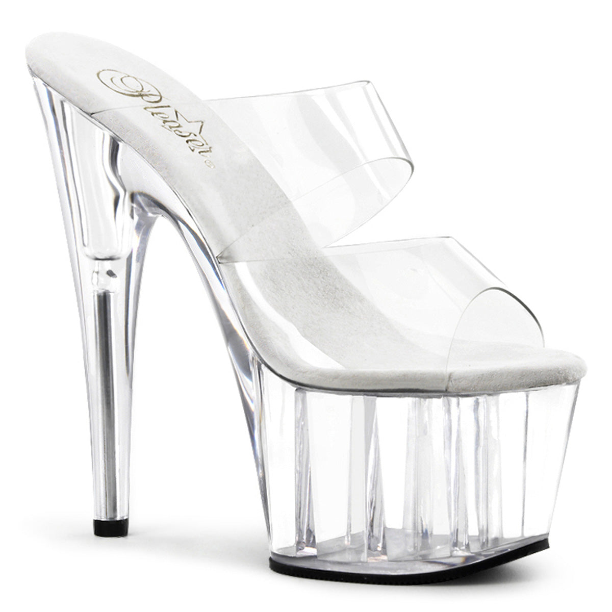ADORE-702 Pleaser Clear 7 Inch Dancers Platform Shoes