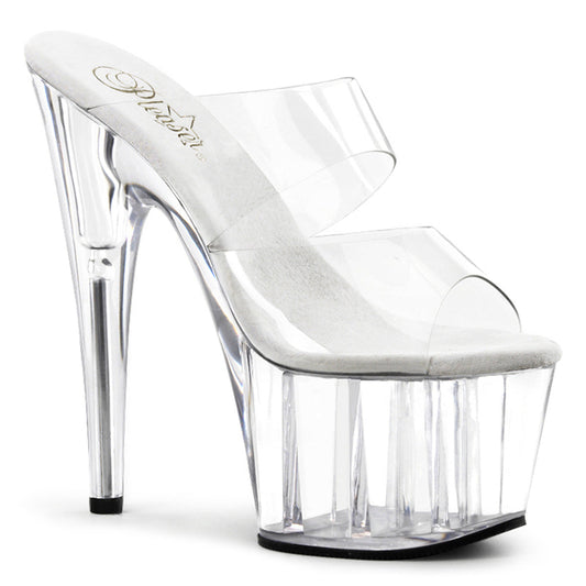 ADORE-702 Pleaser Clear 7 Inch Dancers Platform Shoes