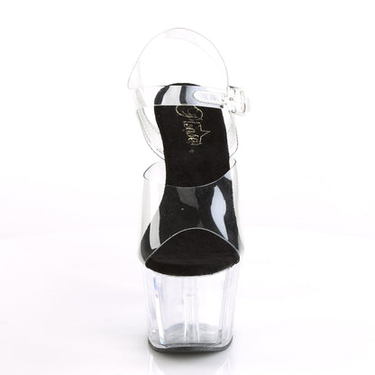 ADORE-708 Pleaser Clear 7 Inch Pole Dance Platform Shoes