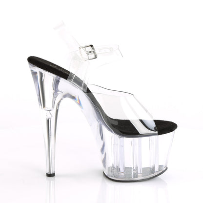 ADORE-708 Pleaser Clear 7 Inch Pole Dance Platform Shoes