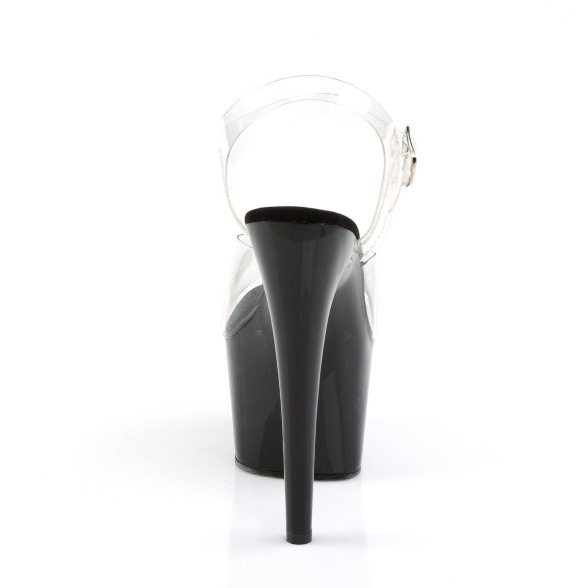ADORE-708 Pleaser Clear Black 7 Inch Pole Dancer Platform Shoes