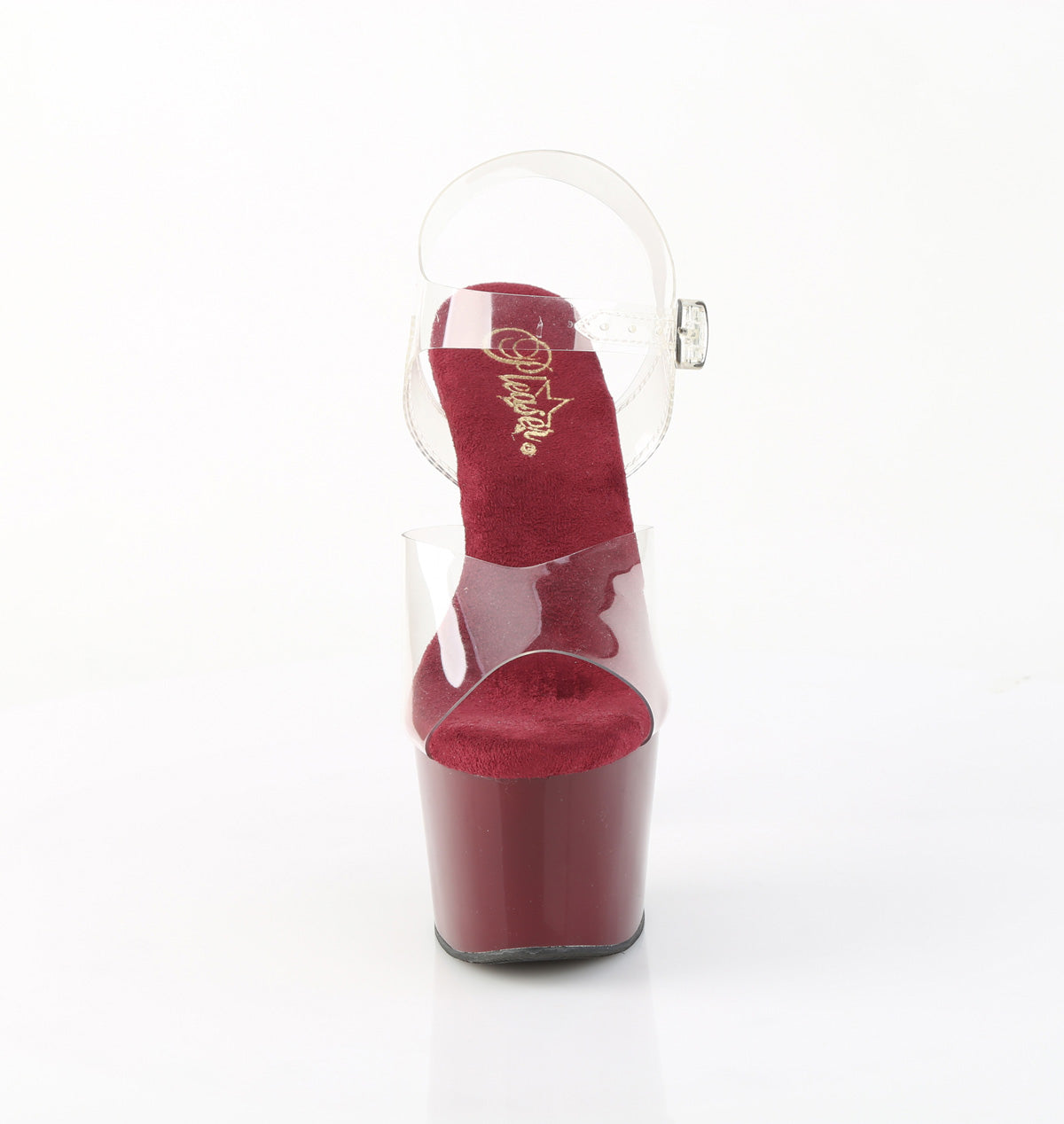 ADORE-708 Pleaser Burgundy 7 Inch Dancers Platform Shoes