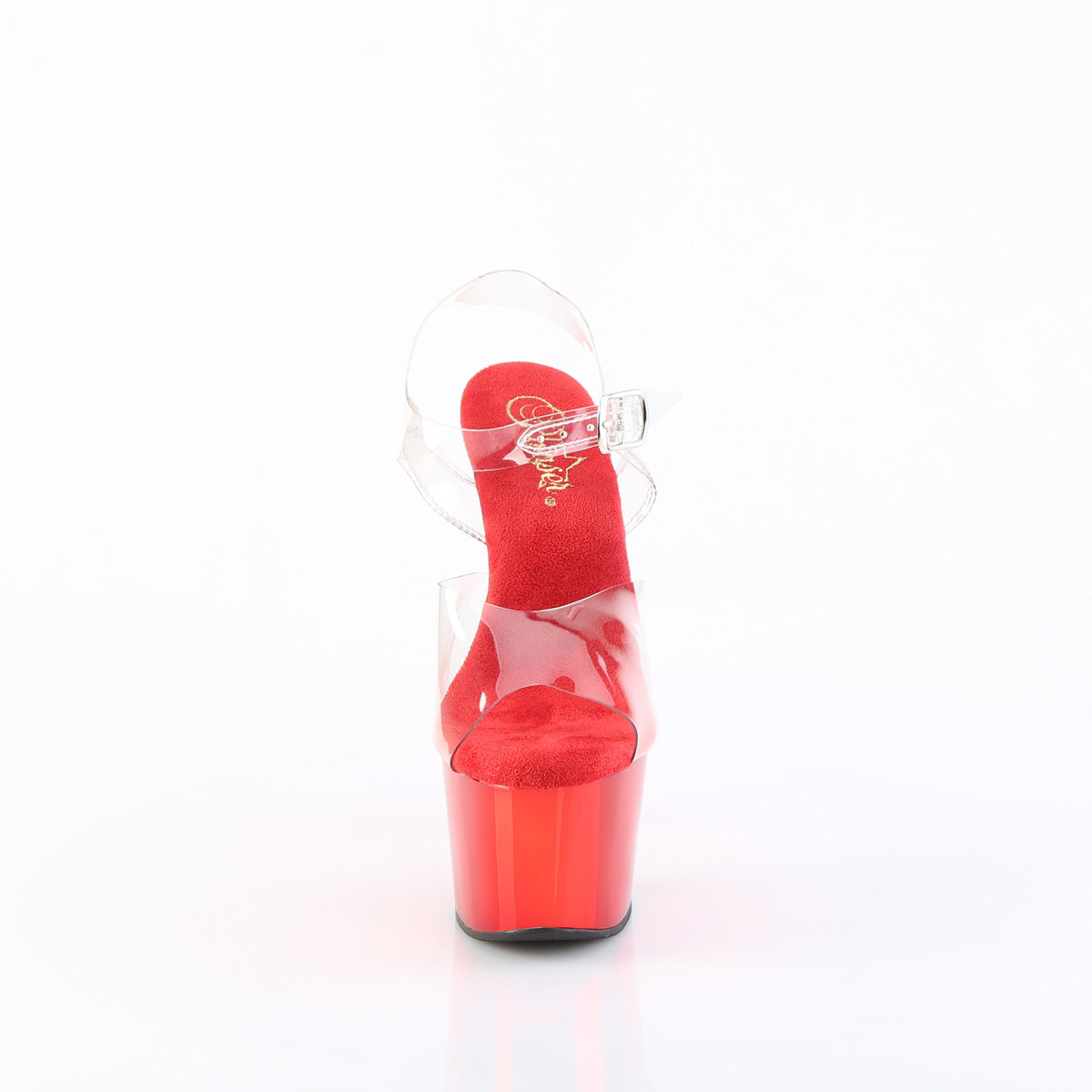 adore 708 pleaser pole dancing shoes clr matching red chrome