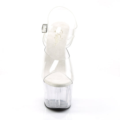 ADORE-708 Pleaser Clear 7 Inch Strippers Platform Shoes