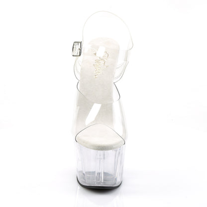 ADORE-708 Pleaser Clear 7 Inch Strippers Platform Shoes