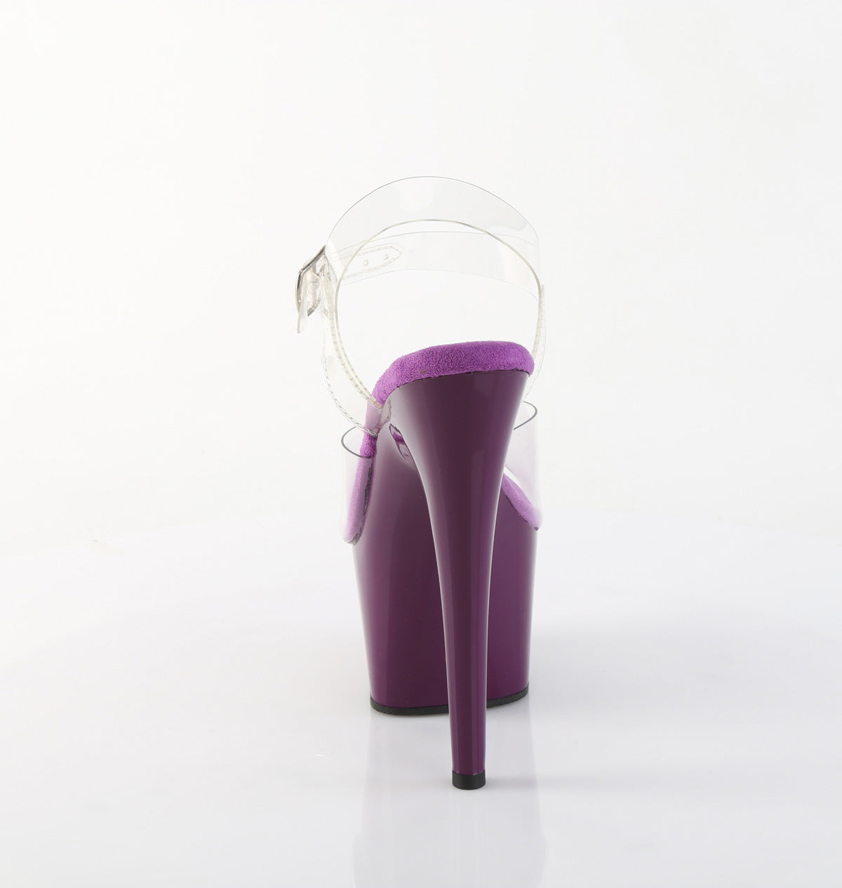 Pleaser ADORE-708 Clear / Purple Platform Sandals - 7 Inch Heels