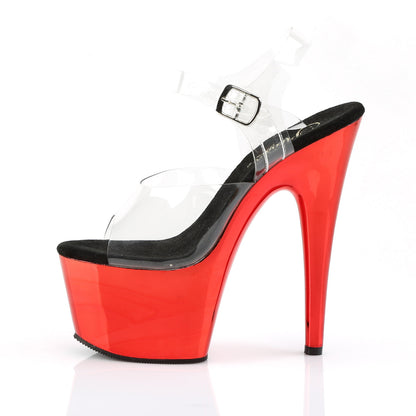 ADORE-708 Pleaser Red 7 Inch Pole Heels Platform Shoes