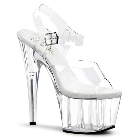 ADORE-708 Pleaser Clear 7 Inch Strippers Platform Shoes