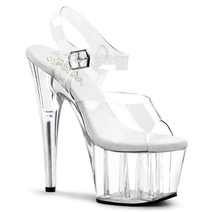 ADORE-708 Pleaser Clear 7 Inch Strippers Platform Shoes