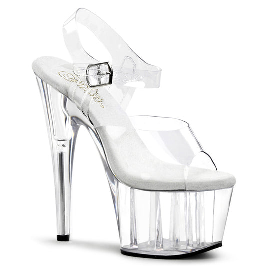 ADORE-708 Pleaser Clear 7 Inch Strippers Platform Shoes