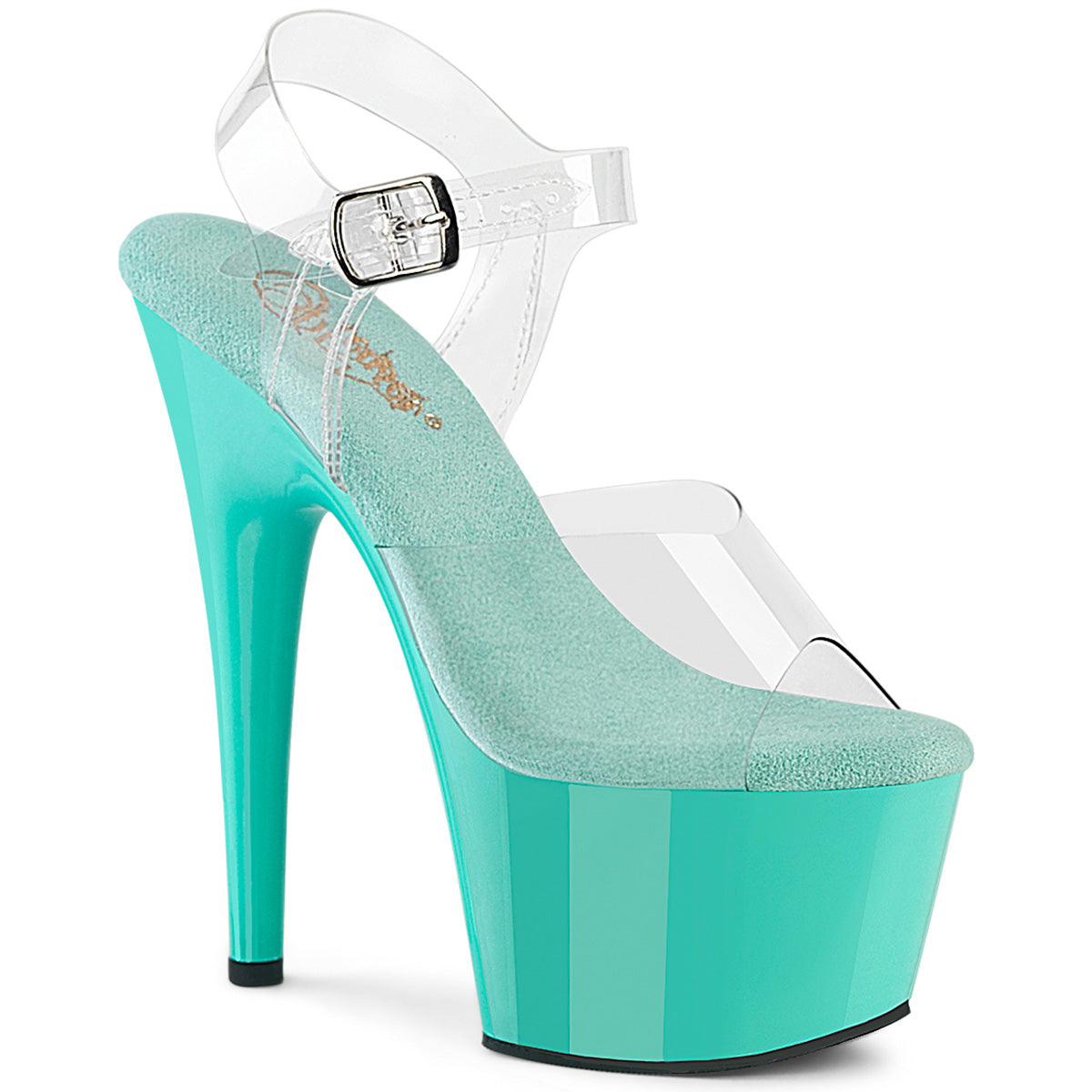 ADORE-708 Pleaser Aqua 7 Inch Pole Heels Platform Shoes