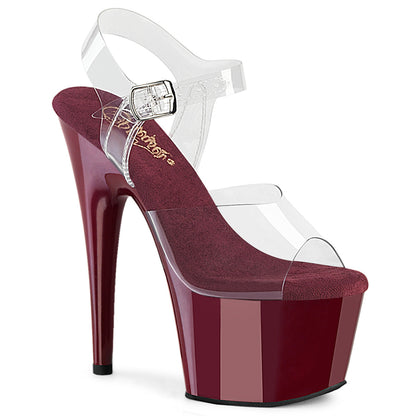 ADORE-708 Pleaser Burgundy 7 Inch Dancers Platform Shoes