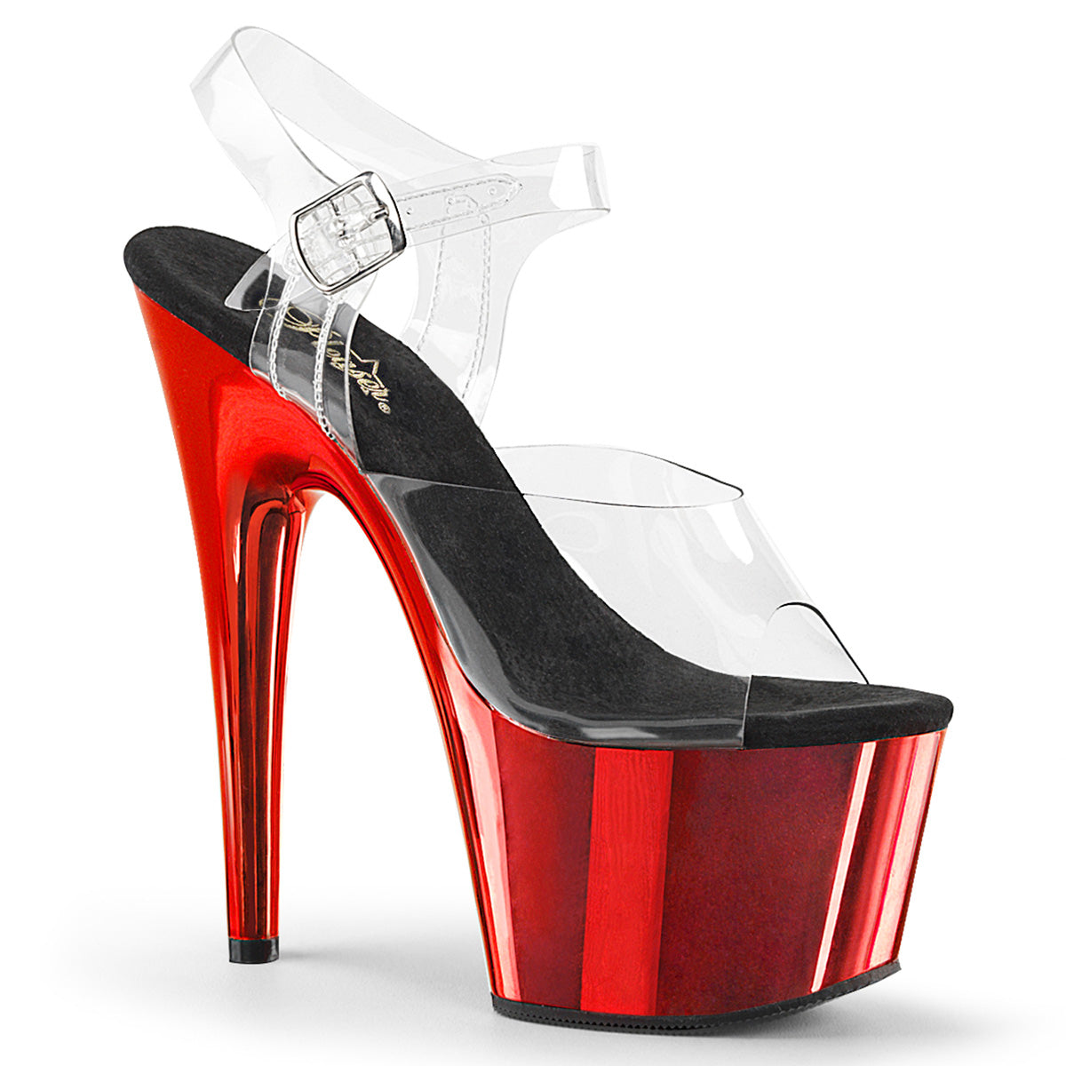 ADORE-708 Pleaser Red 7 Inch Pole Heels Platform Shoes
