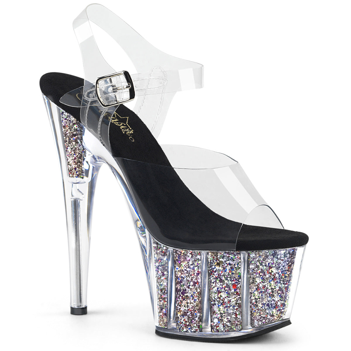 ADORE-708CG Pleaser Silver 7 Inch Fetish Platform Shoes