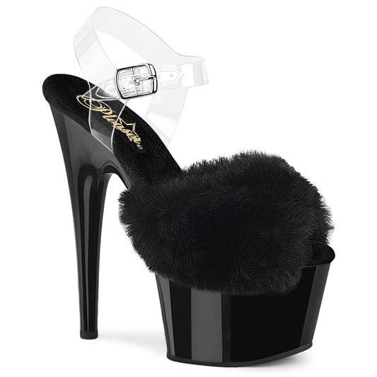 ADORE-708FUR Pleaser Fuchsia 7 Inch Pole Dancer Platform Shoes