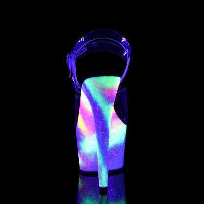ADORE-708GXY Pleaser Neon Galaxy Glitter 7 Inch Exotic Dancing Platform Shoes