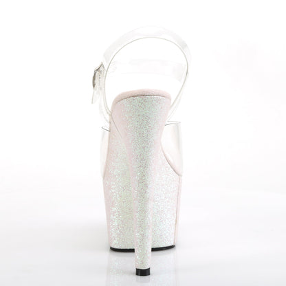ADORE-708HMG Pleaser 7" Heel Opal Glitter Platform Pole Dance Heels