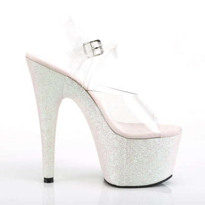 ADORE-708HMG Pleaser 7" Heel Opal Glitter Platform Pole Dance Heels