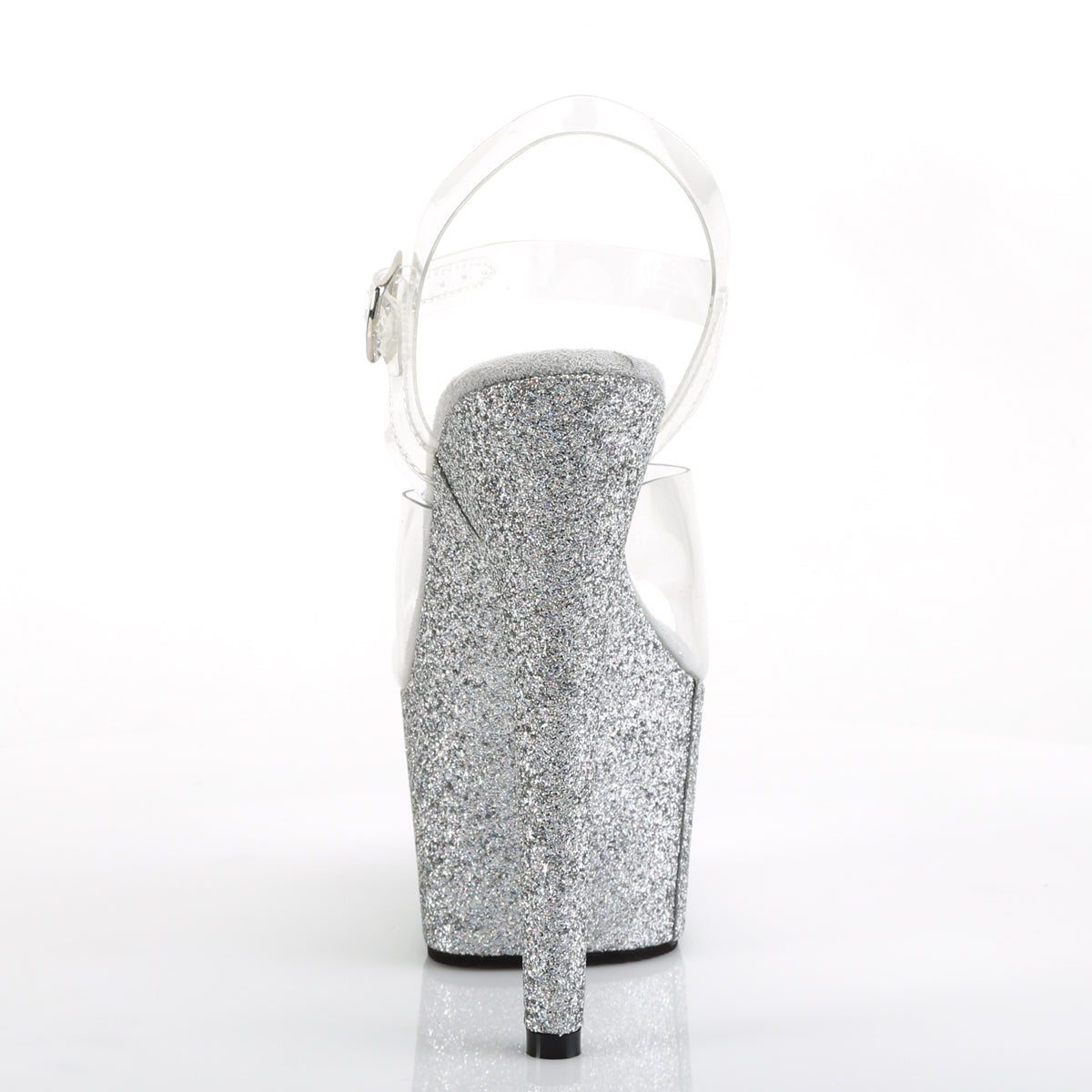 ADORE-708HMG Pleaser Silver Glitter 7 Inch Pole Dancing Platform Shoes