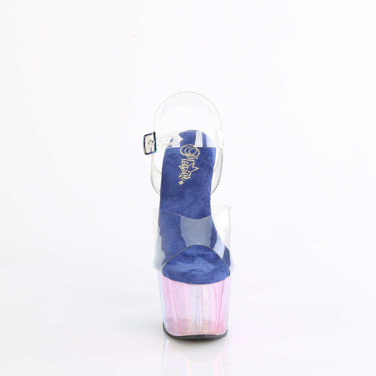 ADORE-708HT Pleaser Blue Multi Tinted 7 Inch Exotic Dancer Platform Shoes