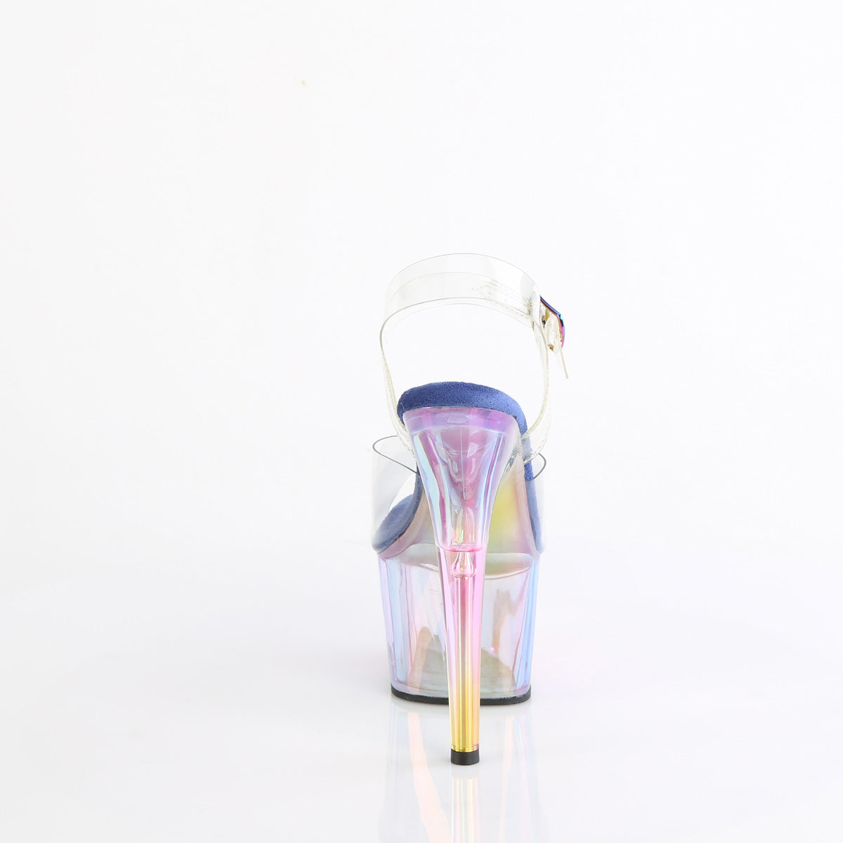 ADORE-708HT Pleaser Blue Multi Tinted 7 Inch Exotic Dancer Platform Shoes