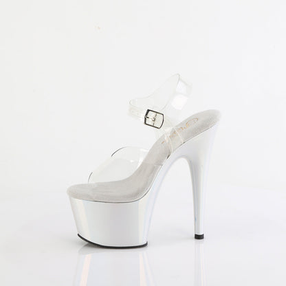 ADORE-708LQ Pleaser Liquid Silver 7 Inch Pole Dance Platform Shoes