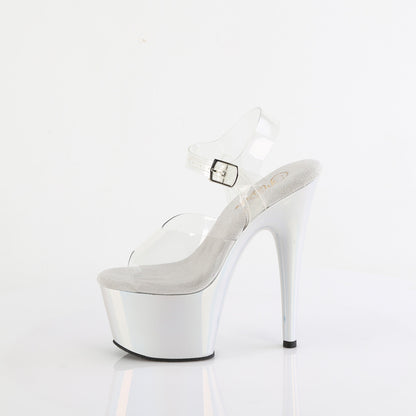 ADORE-708LQ Pleaser Liquid Silver 7 Inch Pole Dance Platform Shoes