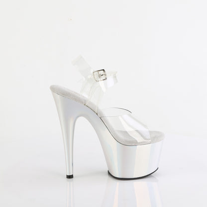 ADORE-708LQ Pleaser Liquid Silver 7 Inch Pole Dance Platform Shoes