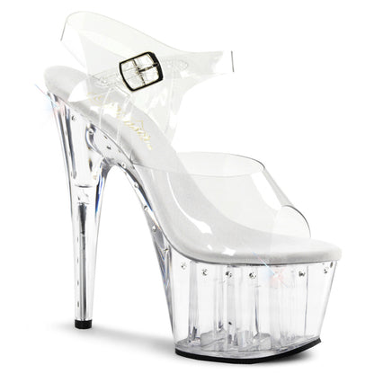 ADORE-708LS Pleaser Clear 7 Inch Pole Dancer Platform Shoes