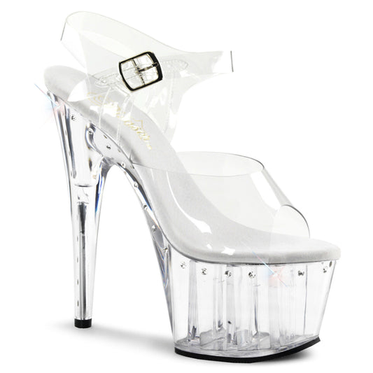 ADORE-708LS Pleaser Clear 7 Inch Pole Dancer Platform Shoes