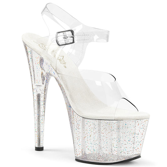 ADORE-708MG Pleaser Clear 7 Inch Lap Dance Platform Shoes