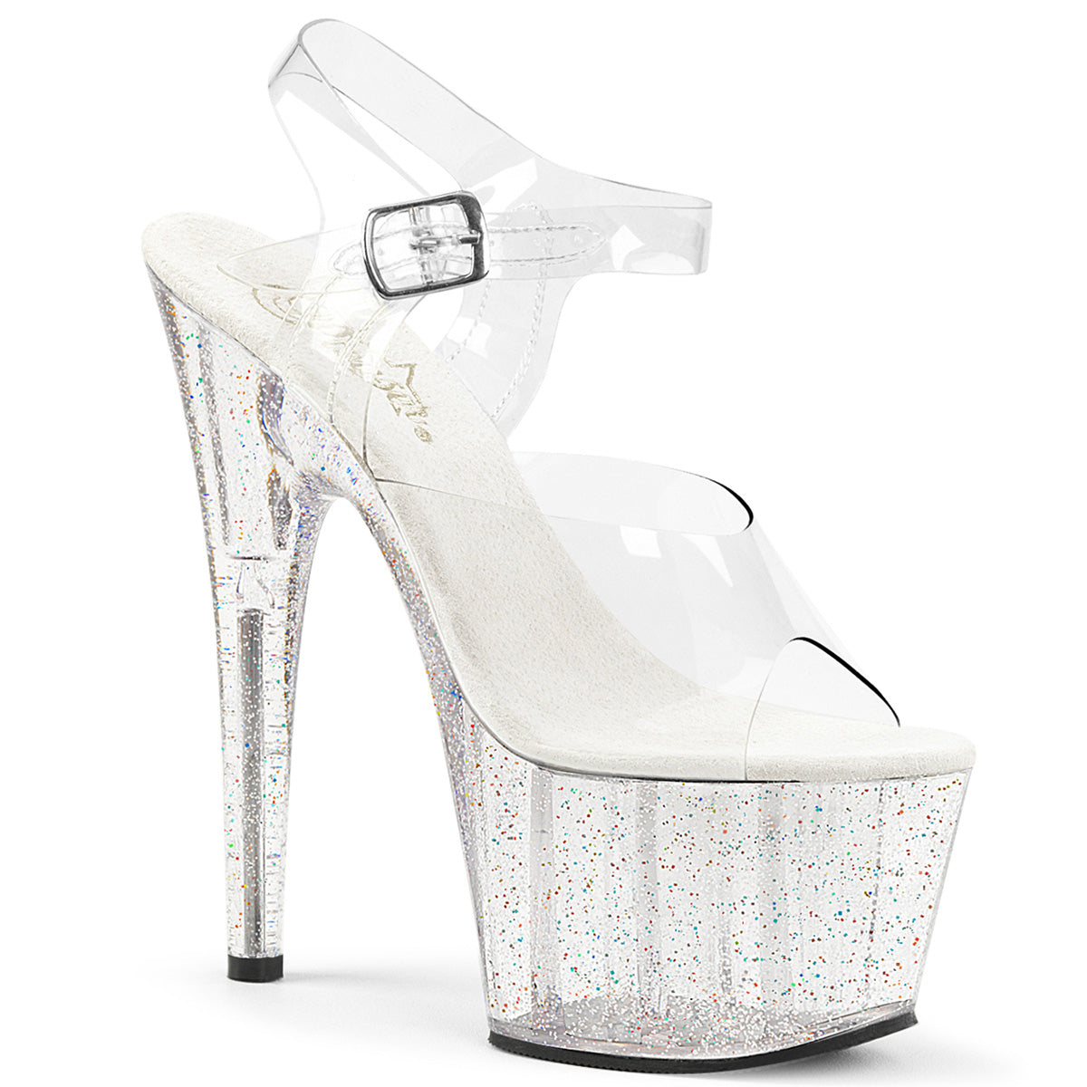 ADORE-708MG Pleaser Clear 7 Inch Lap Dance Platform Shoes Clear